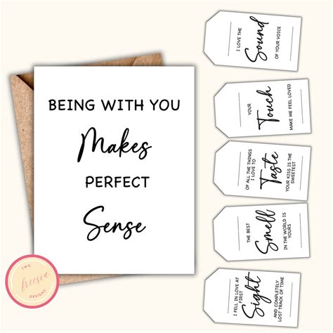 Senses Gift Tags Card For Birthdays Anniversary Valentine S Day