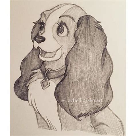 How To Draw Lady From Lady And The Tramp