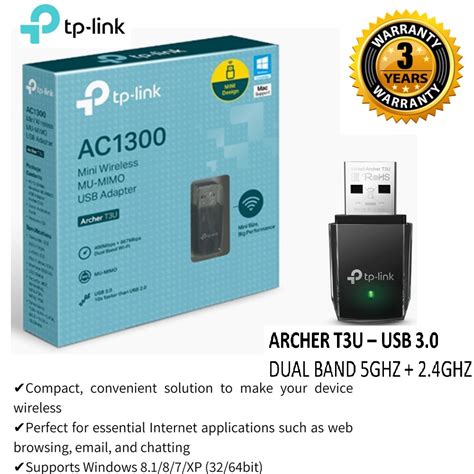 TP Link AC1300 Mini Wireless MU MIMO Usb Adaptor Archer T3U