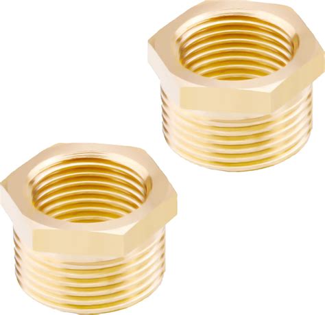 Amazon Hzfj Brass Threaded Pipe Fitting Inch Npt Male X