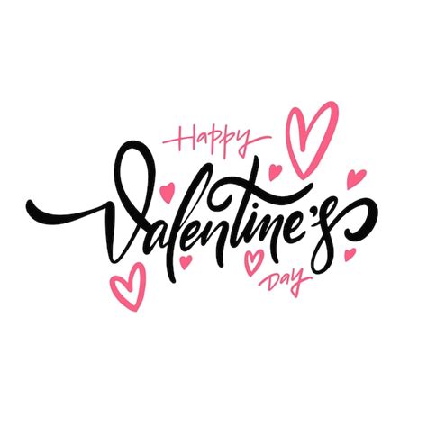 Premium Vector Happy Valentines Day Typography Lettering Phrase Holiday