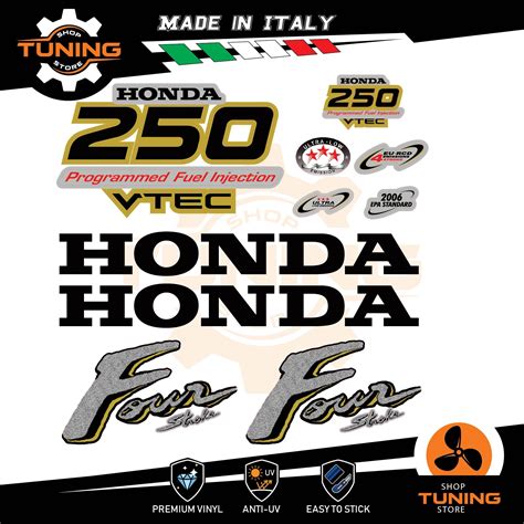 Kit Stickers Marine Engine Outboard Honda Hp Fourstroke Etsy