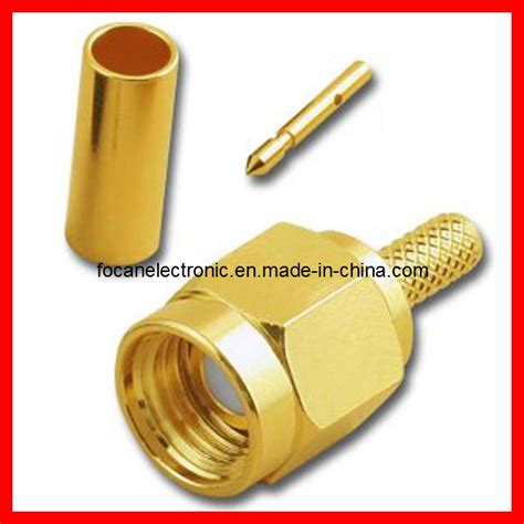 SMA Plug Straight Crimp Type Connector For Rg316 Rg174 Rg405 LMR200