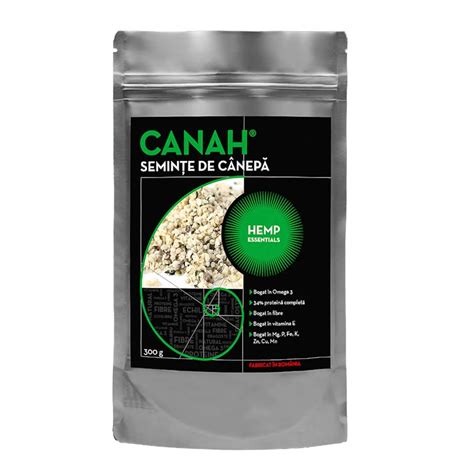 Seminte Decorticate De Canepa ECO 300 G Canah Pret 40 00 Lei Biosano Ro