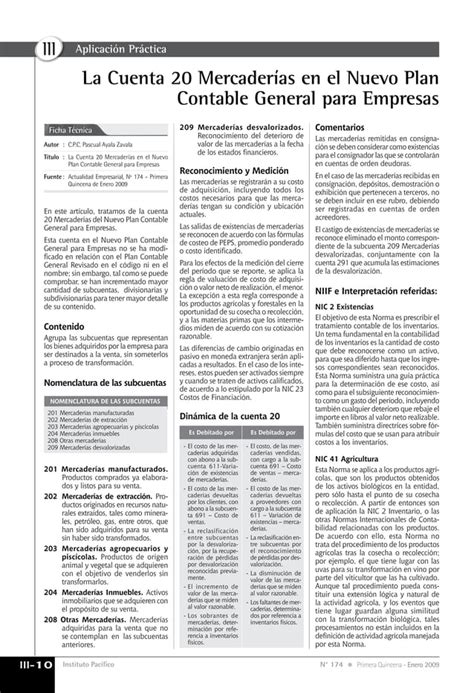 Ejemplos De Plan Contable PDF