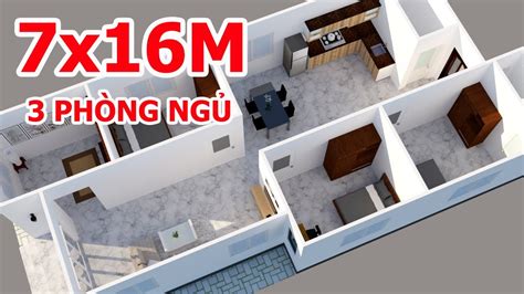 GỢi Ý MẪu NhÀ CẤp 4 7x16m 3 PhÒng NgỦ 1 PhÒng ThỜ ĐẸp KiẾn TrÚc NhÀ