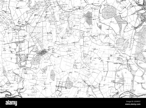 Map of Banffshire Sheet 016, Ordnance Survey, 1870-1874 Stock Photo - Alamy