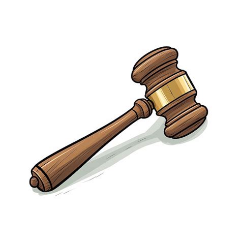 Premium Photo | Colored Gavel Vector Line Art Illustration