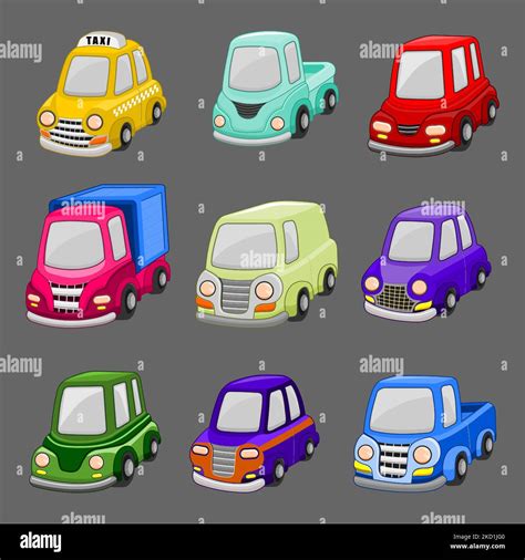 Una Colecci N De Coches De Dibujos Animados Con Diferentes Modelos Y