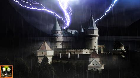 Epic Castle Thunderstorm Sounds With Wolves Rain Thunder And