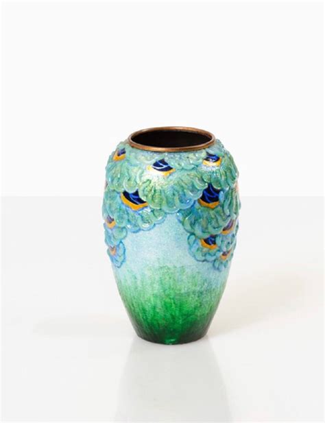 Enamelled Vase by Camille Fauré for sale at Pamono