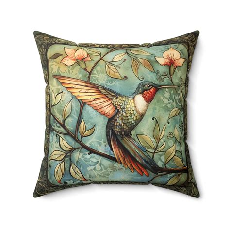 Hummingbird Pillow Etsy