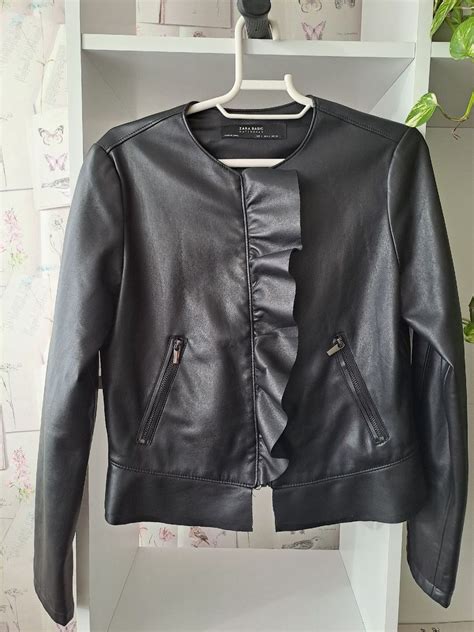 Casaco Zara Preto Poliuretano Casaco Feminino Zara Usado