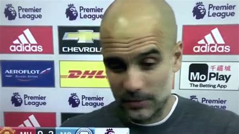 Manchester United 0 2 Manchester City Pep Guardiola Post Match Interview Youtube