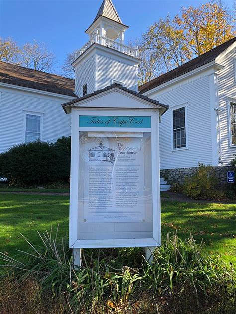 Historic Sign Colonial Barnstable County Courthouse in Barnstable, Massachusetts. Paul Chandler ...