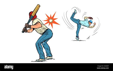 Baseball Pitcher Throw Ball Cartoon Hi Res Stock Photography And Images