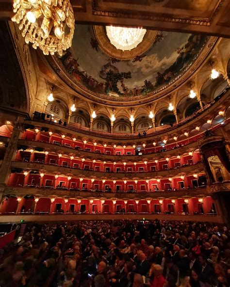 The interiors of the Teatro dell'Opera di Roma, just before the opera had begun (Rome, Italy ...