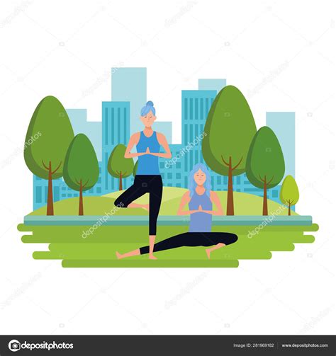 Women Yoga Poses Stock Vector Image By ©jemastock 281969182