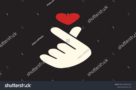 Korean Love Symbol Gesture Logo Stock Vector (Royalty Free) 2240931831 ...