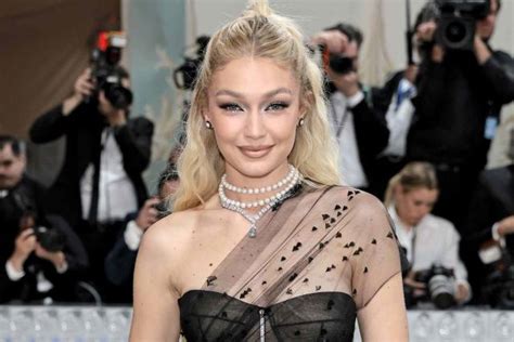 Gigi Hadid Wows In Sheer Corset Gown At The 2023 Met Gala See Her