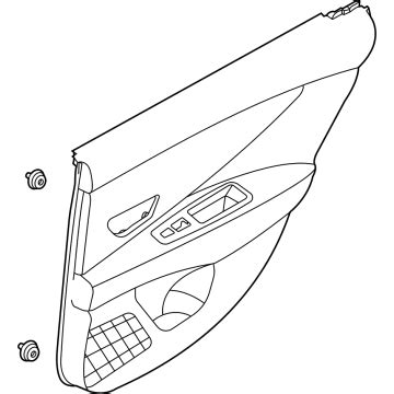 Ab Yfr Genuine Hyundai Panel Assembly Rear Door Trim Lh