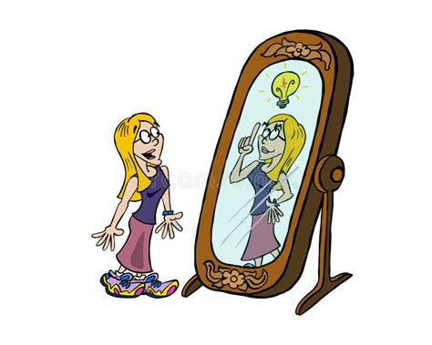 Drawing Woman Looking Mirror Stock Illustrations 250 Drawing Woman Looking Mirror Stock