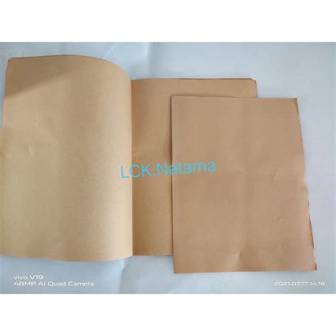 Jual Sampul Buku Q Coklat Polos Ukuran Buku Quarto Kwarto Kuarto