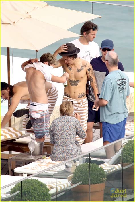 One Direction S Harry Styles Niall Horan Relax Go Shirtless In Rio