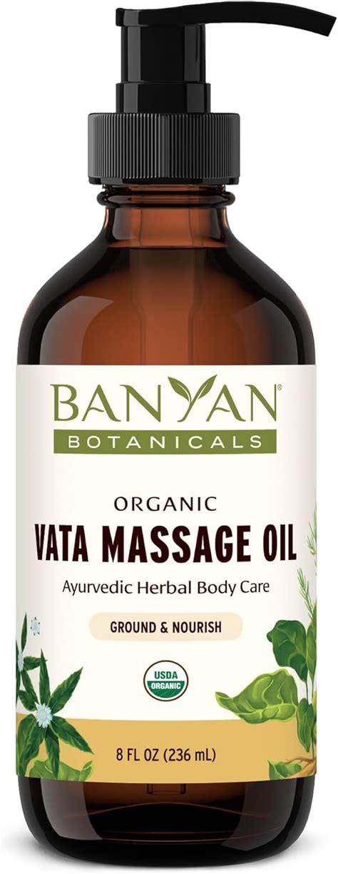 Banyan Botanicals Vata Massage Oil Organic Herbal Massage