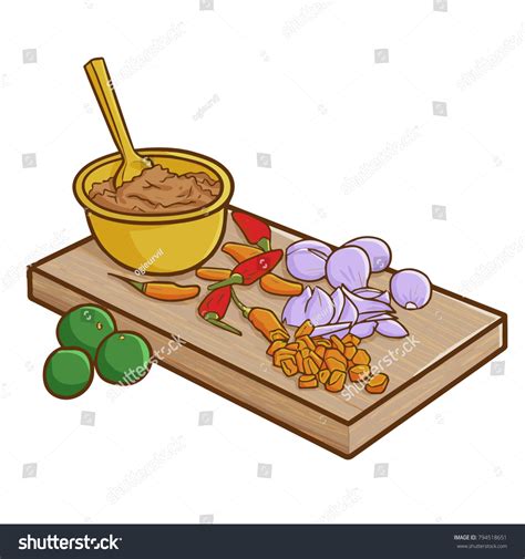 Cute Yummy Bumbu Sate Made Peanut Stock Vector Royalty Free 794518651