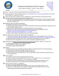 Nevada New Renewal Radiopharmacy License Checklist Radioactive