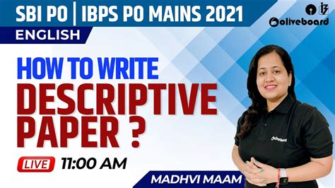 IBPS PO SBI PO Mains 2021 How To Write Descriptive Paper In SBI PO