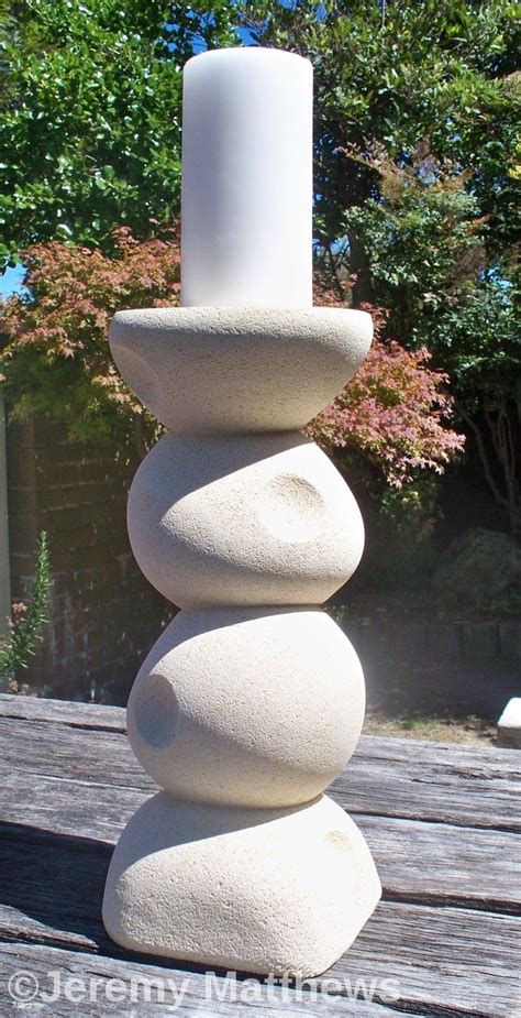 Oamaru Stone Candle Holder Ytong Sculpture Skulpturen Ytong Steine