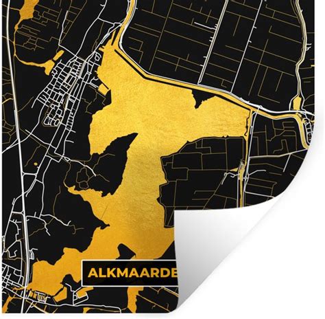 Muurstickers Kaart Plattegrond Stadskaart Nederland