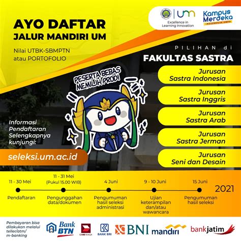 Ayo Daftar Jalur Mandiri Um Tahun Akademik 2021 2022 Upt Perpustakaan Riset