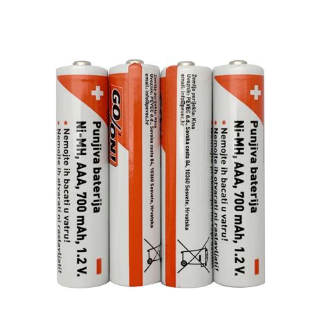 Punjiva Baterija NEW GO ON 1 2V AAA 700 MAh 4 1 BLISTER Pevex