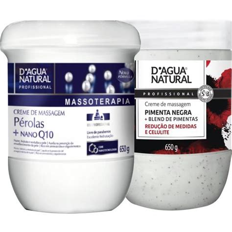 Kit Massagem Redutora E Emoliente Nano Q Pimenta Negra D Agua