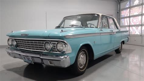 1962 Ford Fairlane 500 19487 Miles Blue 4 Door V 8 221 Automatic For