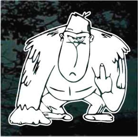 Gorilla Giving The Finger Car Decals And Window Stickers Decal Junky