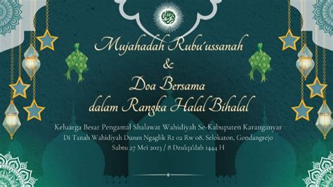 Mujahadah Rubu Ussanah Doa Bersama Dalam Rangka Halal Bihalal