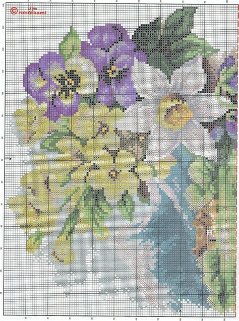 Tableau Fleurs En Point De Croix Le Monde Creatif Cross Stitch