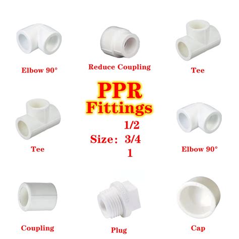 Ppr Fittings Elbow Coupling Tee Reduce End Cap Plug Pipe Shopee