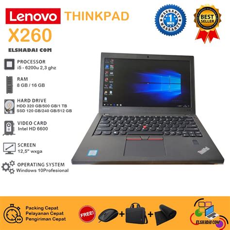 Jual Harga Laptop Bekas Lenovo Thinkpad X260 Core I5 Vga Intel Mulussss Shopee Indonesia