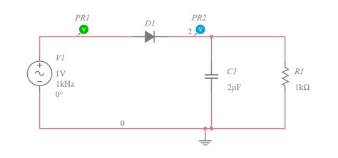 Half Wave Rectifier With Filter Multisim Live