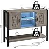 Amazon Ironck Sideboard Buffet Cabinet With Led Light Charging