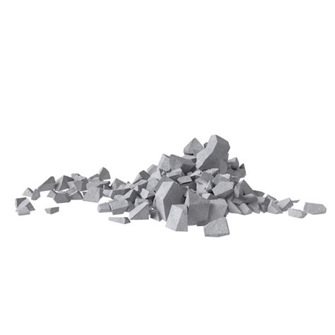 Premium Psd Concrete Debris Isolated Transparent Background D Rendering