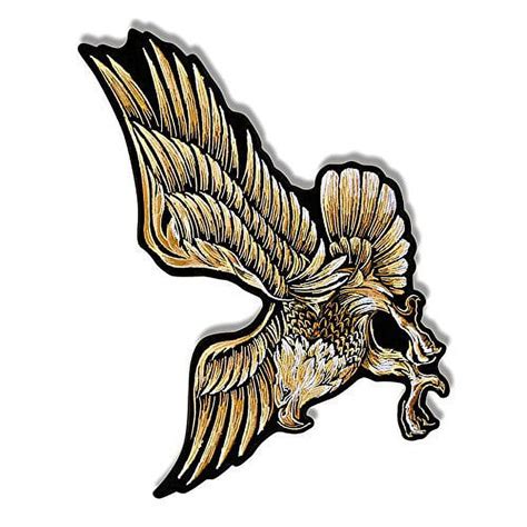 Eagle In Flight Iron Onsaw On Applique Patch High Thread Rayon 12x8