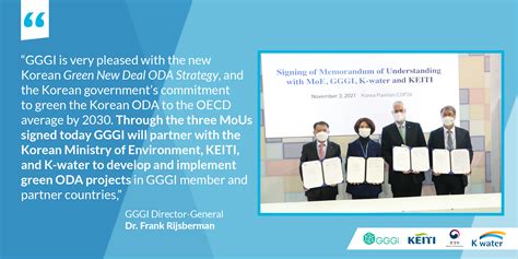 Gggi Signs Agreements To Partner With Korean Environment Minister And