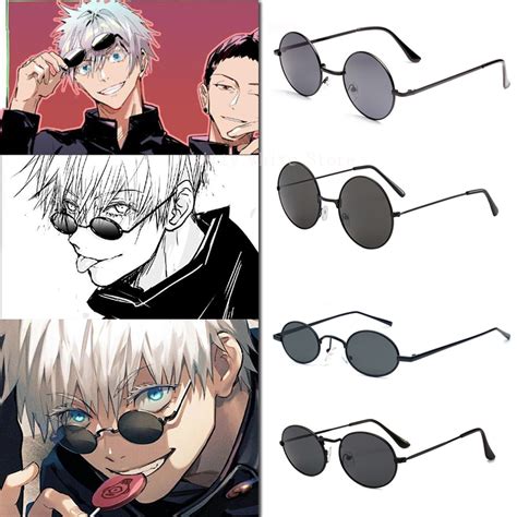 Gojo Satoru Cosplay Glasses Eyewear Jujutsu Kaisen Black Glasses Costume Accessories Anime Props