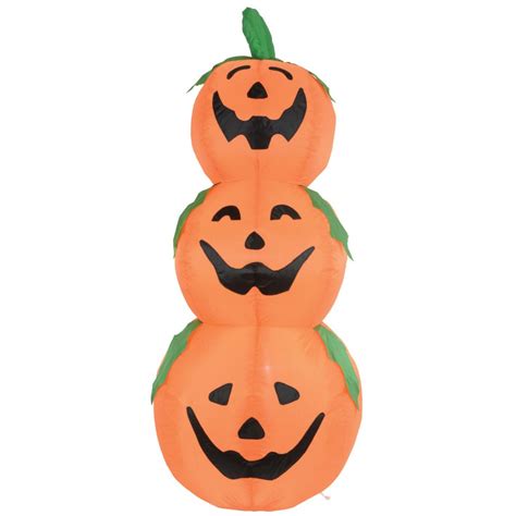 Inflatable 4ft Halloween Display Pumpkins Three Spooky Inflatable